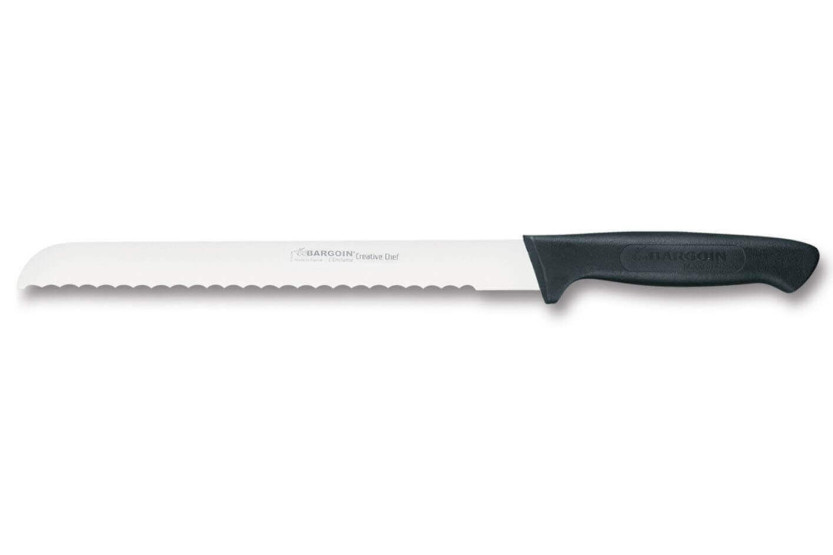 Cuchillo de pan Bargoin con mango negro 23cm Creative Chef