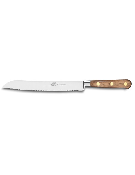 Sabatier Perigord gesmeed broodmes 20cm gekarteld lemmet walnoot handvat