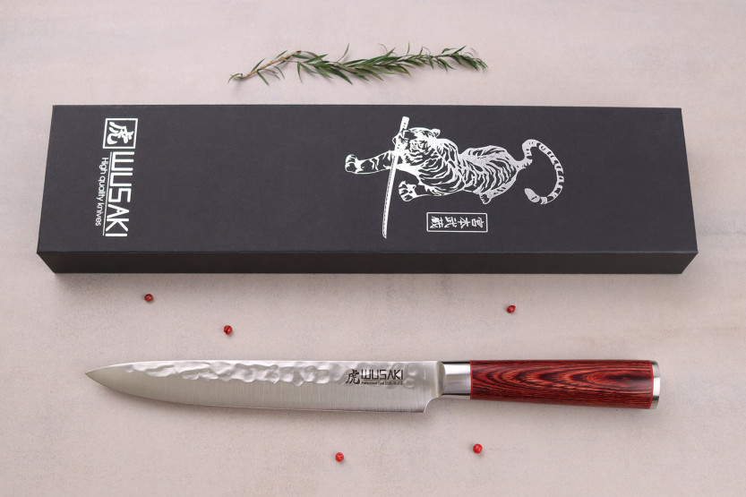 Wusaki Pakka X50 carving knife 20cm pakkawood handle