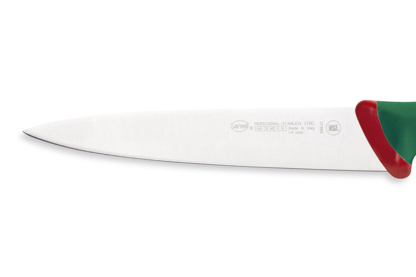 Couteau à saigner professionnel SANELLI Premana lame 22cm manche vert
