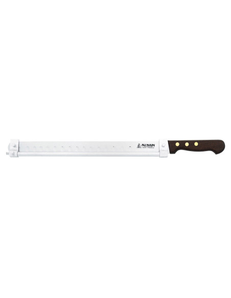 Au Nain lakse-/skinkekniv 40 cm justerbar clip træhåndtag