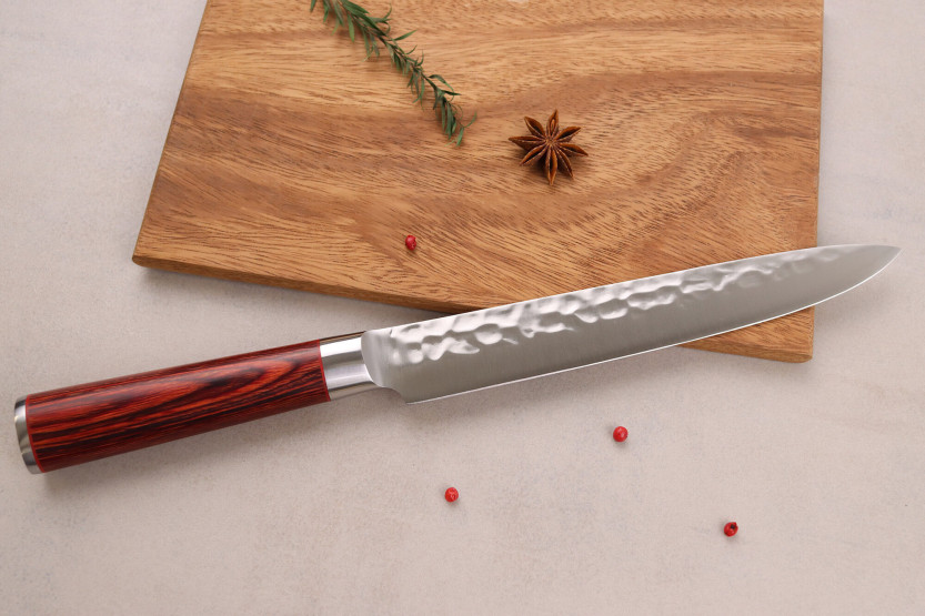 Wusaki Pakka X50 carving knife 20cm pakkawood handle