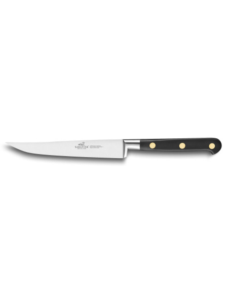 SABATIER Ideal steakmes 100% roestvrij staal gesmeed gladde messing klinknagels 13cm