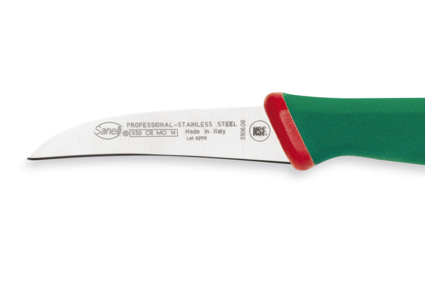 Sanelli - Coltello professionale curvo per sbucciare 6 cm