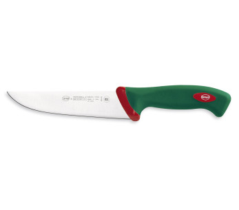 Cuchillo de carnicero profesional SANELLI Premana 18cm hoja mango verde