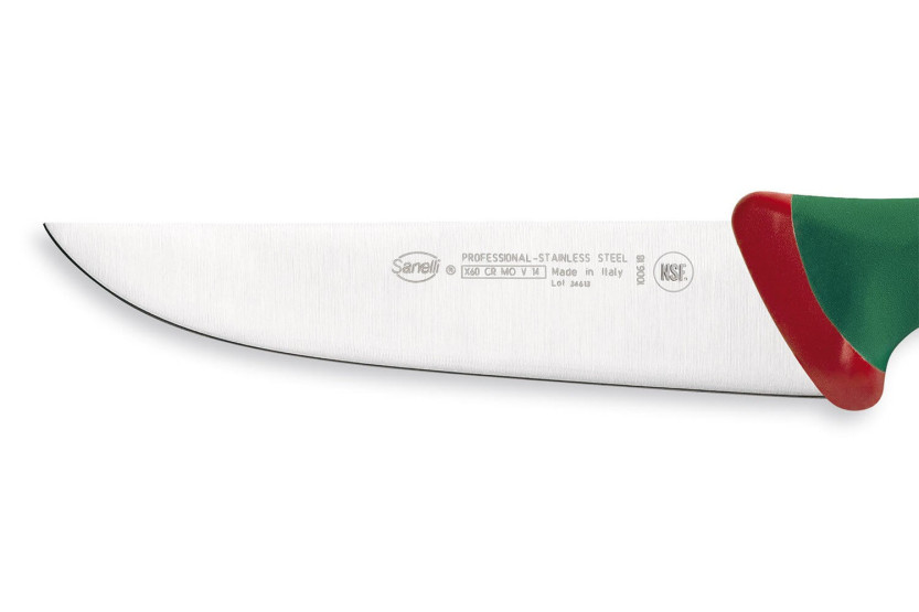 SANELLI Premana professionell slaktarkniv 18cm blad grönt handtag