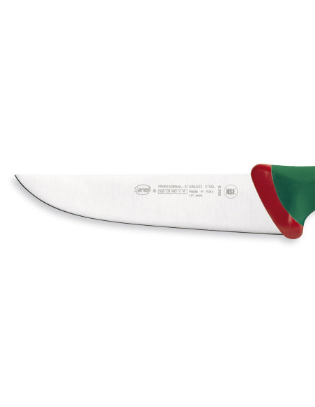 SANELLI Premana faca de açougueiro profissional com 18 cm de lâmina e cabo verde