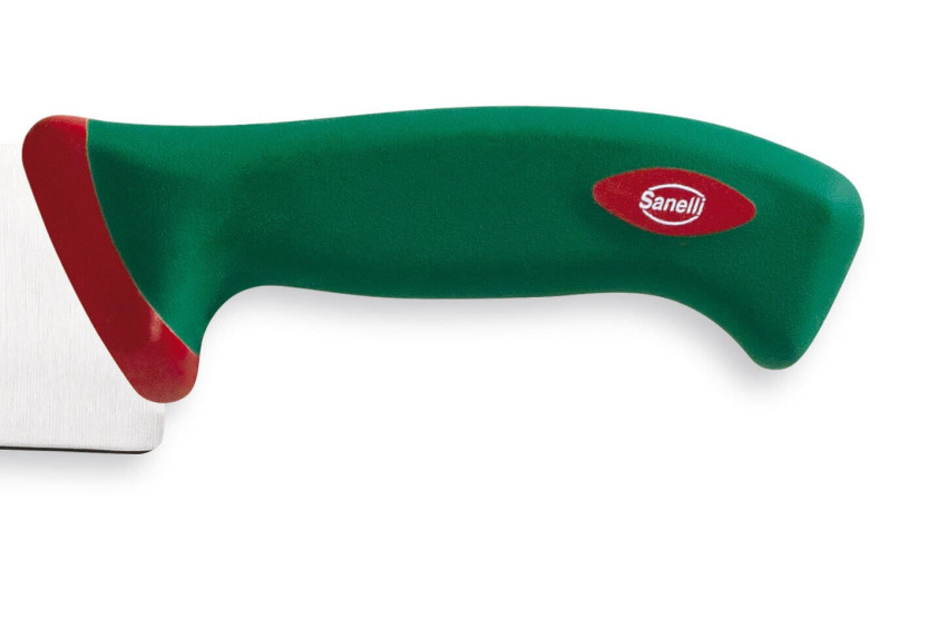 Cuchillo de carnicero profesional SANELLI Premana 27cm hoja mango verde