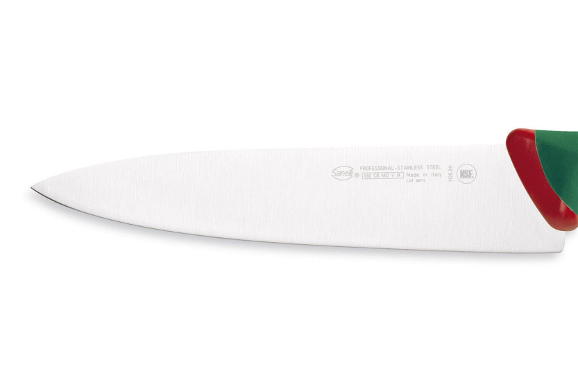 Cuchillo de carnicero profesional SANELLI Premana 33cm hoja mango verde