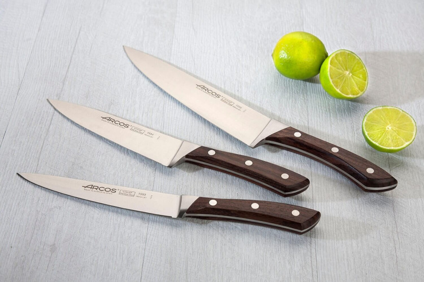 Arcos Natura gesmeed koksmes 20cm rozenhout