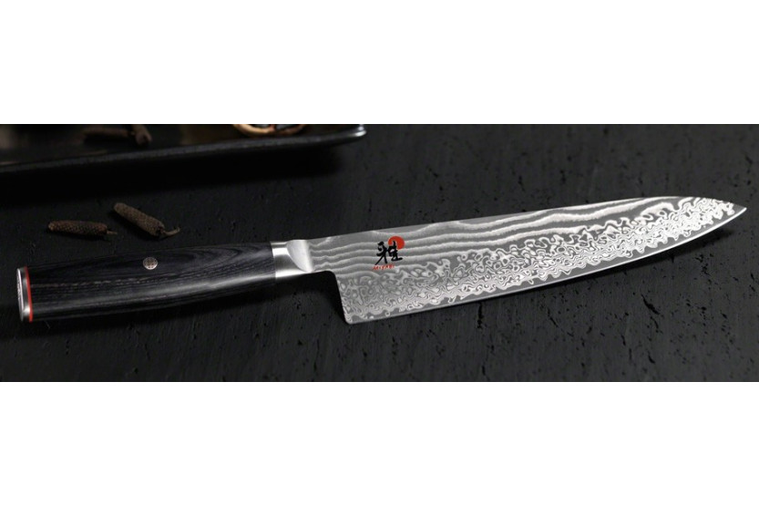 Couteau de chef japonais Miyabi 5000FCD lame 20cm damas 48 couches manche pakkawood