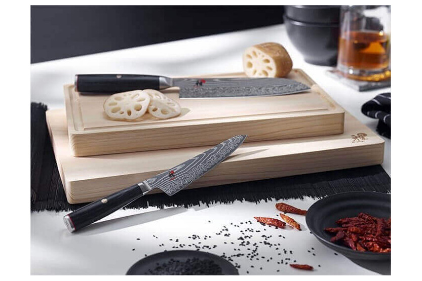 Couteau de chef japonais Miyabi 5000FCD lame 20cm damas 48 couches manche pakkawood