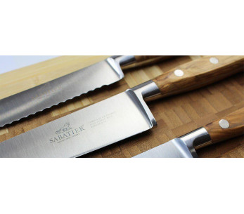 Koksmes SABATIER Provençao 100% gesmeed 15cm olijfhouten handvat 2