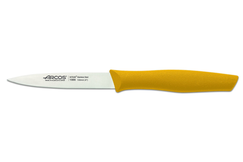 Couteau d'office acier Nitrum jaune 10cm Arcos Nova