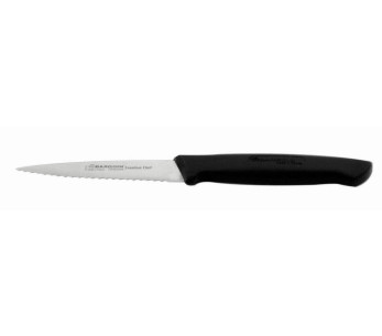 Bargoin Creative Chef skalkniv 10cm tandat blad svart övergjutet handtag