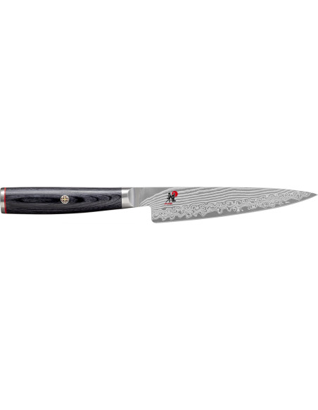 Faca para legumes japonesa longa Miyabi 5000FCD Lâmina de 11 cm em damasco Cabo em madeira de pakka de 48 camadas
