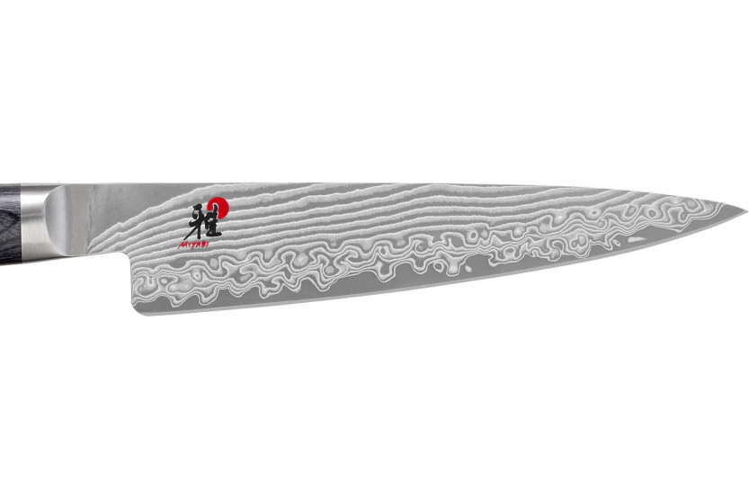 Faca para legumes japonesa longa Miyabi 5000FCD Lâmina de 11 cm em damasco Cabo em madeira de pakka de 48 camadas