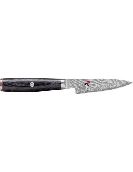 Faca para legumes japonesa Miyabi 5000FCD Lâmina de 9 cm em damasco Cabo em madeira de pakka de 48 camadas