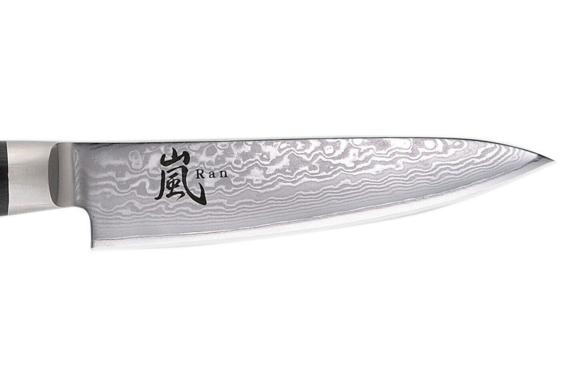 Faca para legumes japonesa Yaxell RAN, lâmina de Damasco de 12 cm, 69 camadas