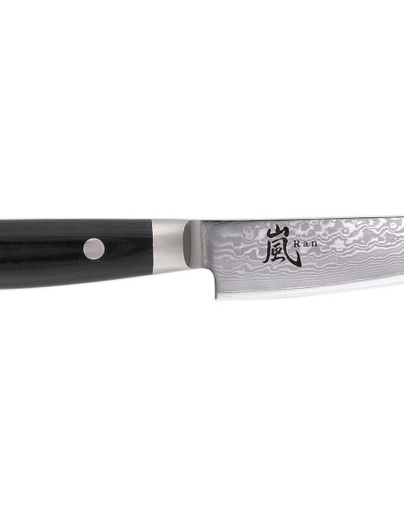 Faca para legumes japonesa Yaxell RAN, lâmina de Damasco de 12 cm, 69 camadas