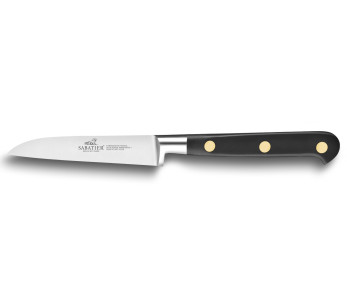 SABATIER Ideal coltello spelucchino in acciaio inox 100% rivetti in ottone forgiato dritto dorso 9 cm