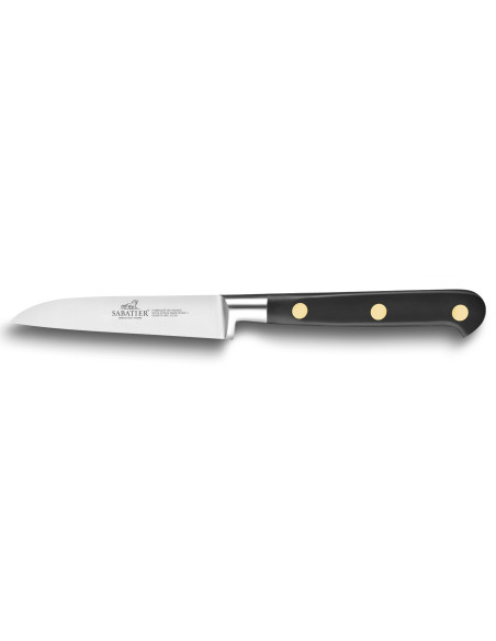SABATIER Ideal Urtekniv i rustfrit stål 100 % smedede messingnitter lige ryg 9 cm