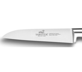 SABATIER Faca para legumes em aço inoxidável ideal 100% forjada com rebites de latão e dorso direito 9cm 2