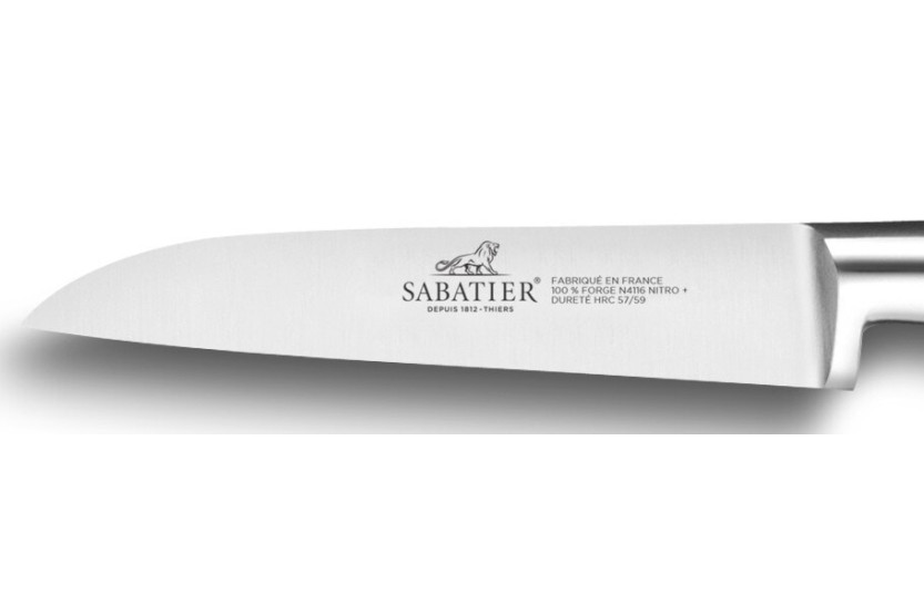 Couteau d'office SABATIER Idéal Inox 100% forgé rivets laiton dos droit 9cm
