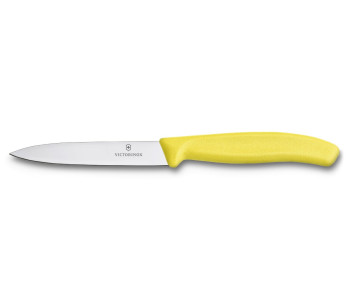 Faca para legumes Victorinox SwissClassic amarelo de lâmina reta 10cm