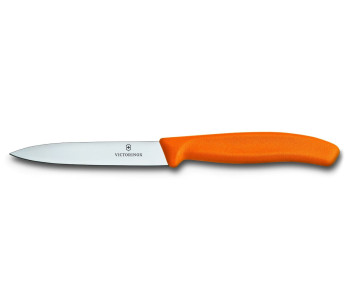 Faca para legumes Victorinox SwissClassic laranja com 10 cm de lâmina reta