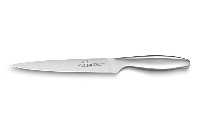 Sabatier Fuso Nitro+ 20 cm, totalmente em aço inoxidável, lâmina Sandvik flexível Faca Faca para filetar peixe