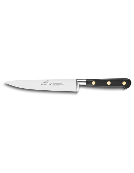 Faca para filetar peixe Ideal SABATIER Aço inoxidável forjado com rebites de latão flexível 15cm