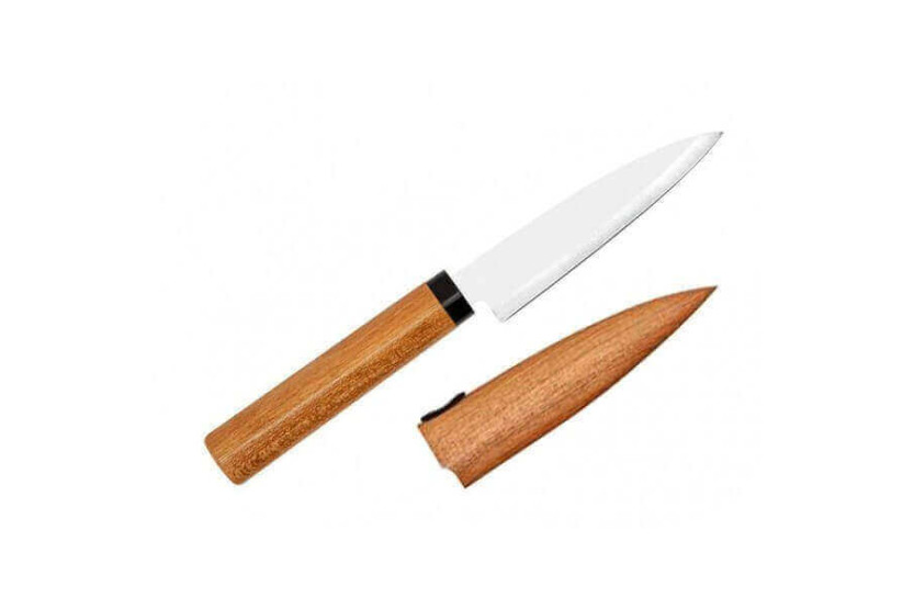 KAI Paring + vihannesveitsi 9cm terä Cherry Wood kahva + suojatuppi