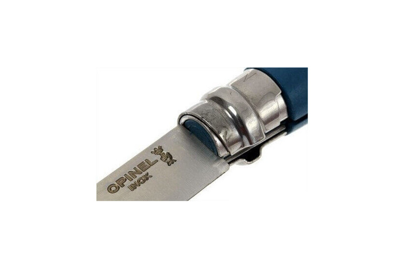 Couteau Opinel Tradition Baroudeur n°08 lame 8,5cm manche bleu + cordon