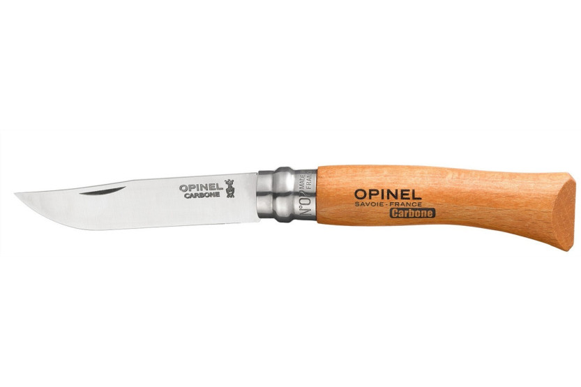 Opinel carbone n°07 com virola rotativa - Faca dobrável