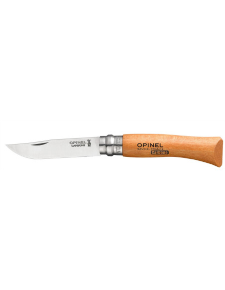 Opinel carbone n°07 com virola rotativa - Faca dobrável