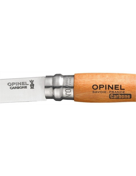 Opinel carbone n°07 con virola giratoria - Cuchillo plegable