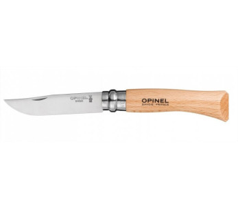 Opinel veitsi n°7 puukahvalla ihanteellinen retkeilyyn, vaellukselle jne. myynnissä KnifeLeader.euissa.