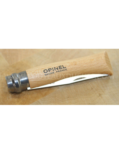 Couteau opinel traditionnel n°7 lame 8cm virole tournante manche en hêtre