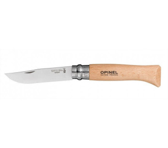 Couteau opinel traditionnel n°8 lame 8.5cm virole tournante manche en hêtre