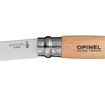 Couteau opinel traditionnel n°8 lame 8.5cm virole tournante manche en hêtre 2