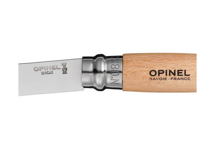 Couteau opinel traditionnel n°8 lame 8.5cm virole tournante manche en hêtre