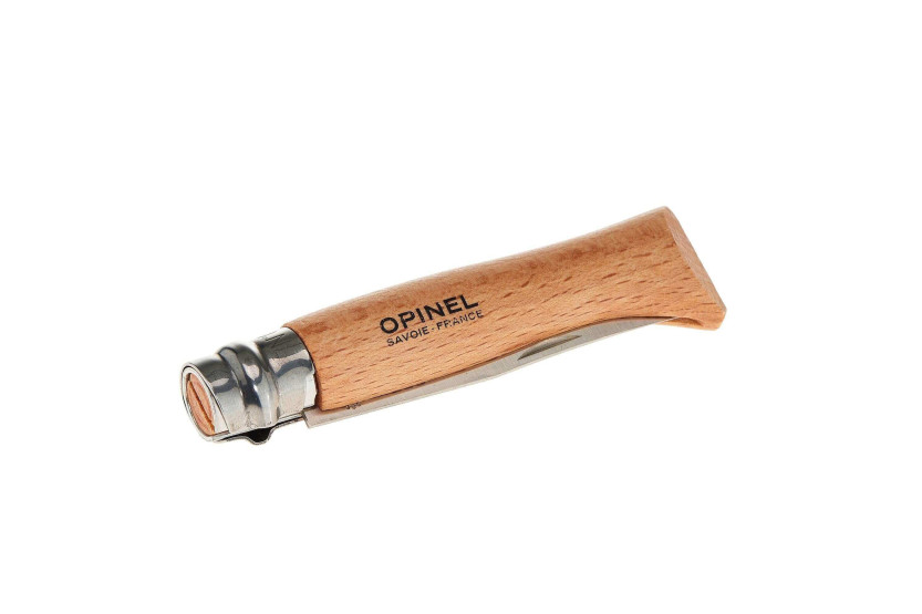 Opinel n° 8 stalen lemmet met roterende huls: ideaal voor jagen, wandelen, verzamelen, enz.