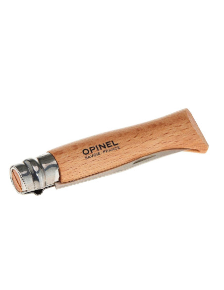 Opinel nr. 8 stålklinge med roterende hylster: ideel til jagt, vandring, indsamling osv.