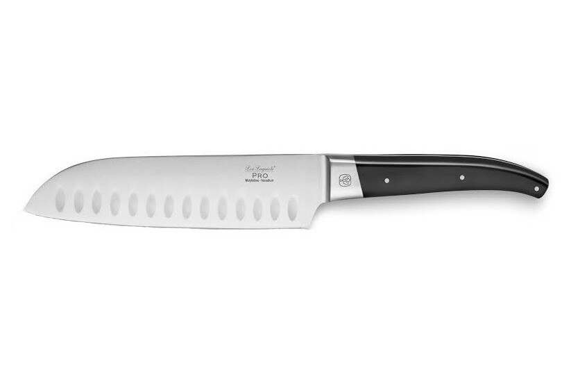 faca santoku Pro Lou Laguiole faca santoku de 18 cm com lâmina com convinhas