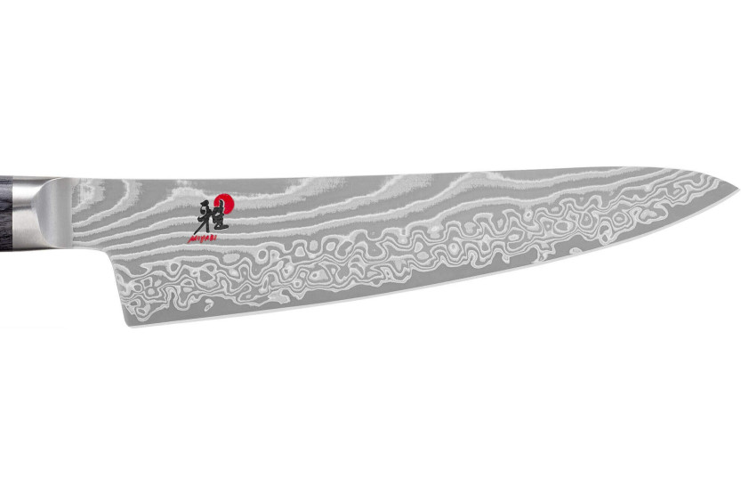 Miyabi 5000FCD japansk universalkniv 13 cm damaskusblad 48 lag pakkawood håndtag
