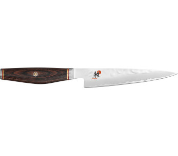 Miyabi 6000MCT Universalkniv japansk universalkniv 13 cm hamret blad + Pakka-håndtak
