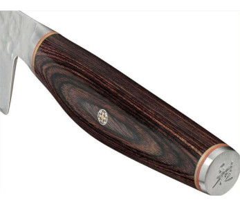 Faca utilitária japonesa de 13 cm com lâmina martelada Miyabi 6000MCT + cabo Pakka 2
