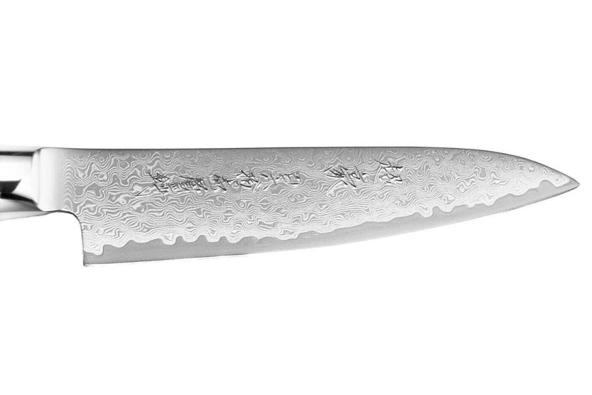 Faca utilitária japonesa Yaxell SUPERGOU 12cm 161 camadas de damasco