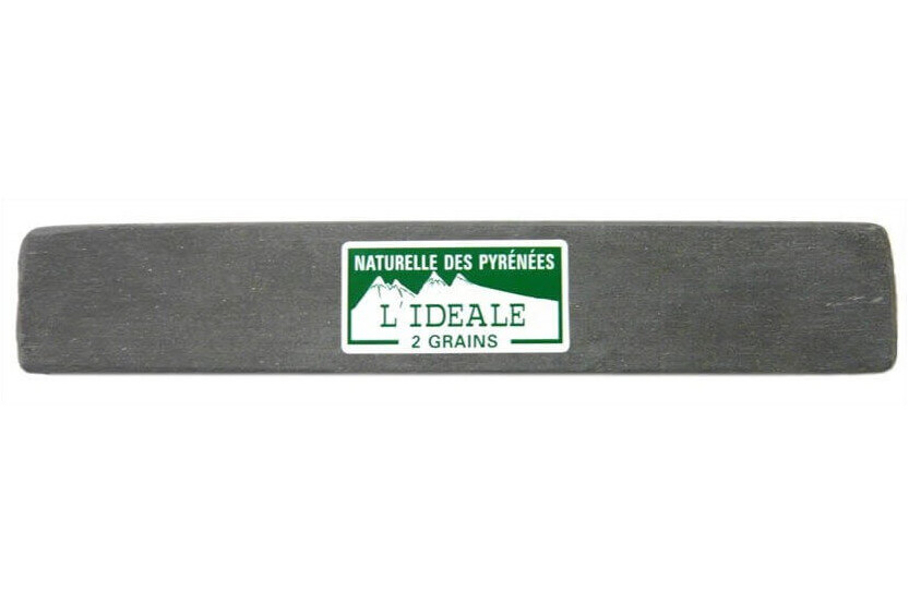 Pedra de amolar natural dos Pirinéus L'IDEALE 2 grãos 20cm
